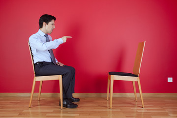 Fototapeta premium Businessman pointing