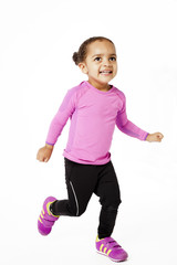 Child practicing sports