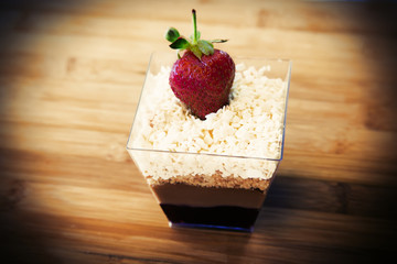 Sweet cake with strawberries