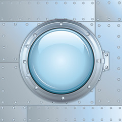 Illustration of Rocket Window or Ship Porthole.