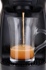 Layered coffee close up
