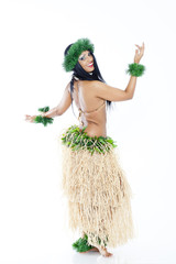 Woman dancing hula