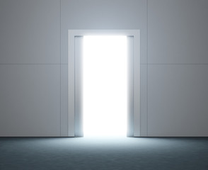 doorway with bright light