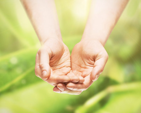 hands on nature background