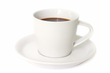White coffee cup .