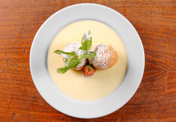 Delicious hungarian dessert closeup