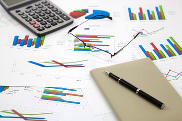 business chart showing financial success