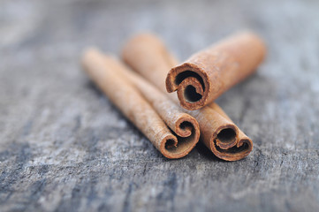 Stack of cinnamon sticks