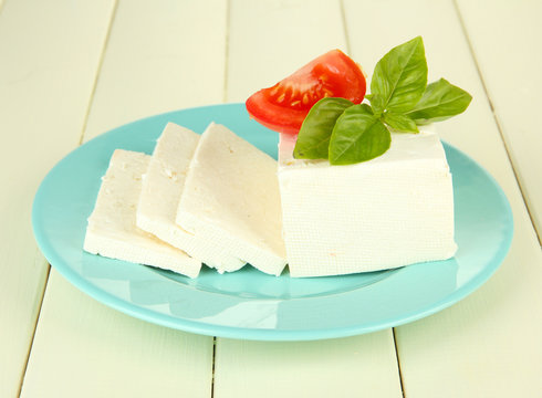 Sheep milk cheese, with basil and tomato