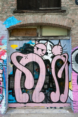 Graffiti chats rose