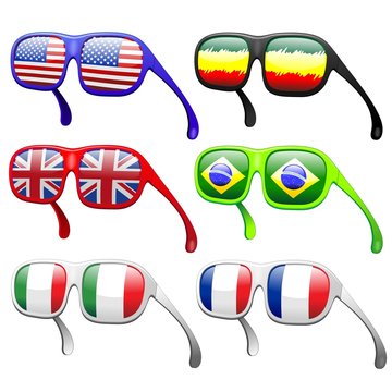 Flags Fashion Sunglasses-Occhiali da Sole Moda Bandiere