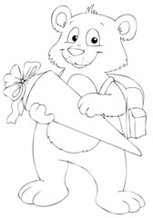 Bär, Teddy, Teddybär, Schule, Schultüte