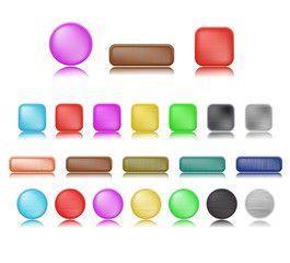 Buttons With Various Shape and Color