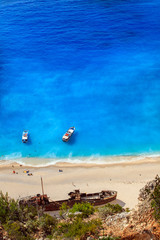view of Navagio beach