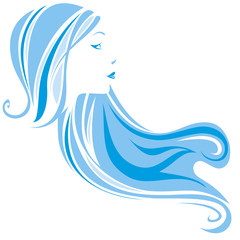 Beautiful girl with long hair