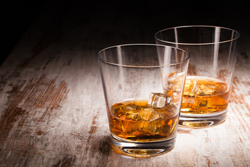 two glasses of whiskey