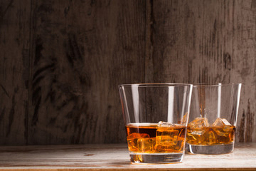 two glasses of whiskey