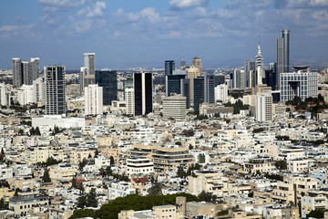 Fototapeta premium Downtown Tel-Aviv Skyline
