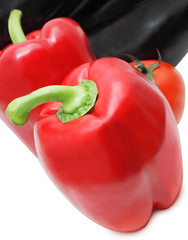 Eggplant and capsicum pepper