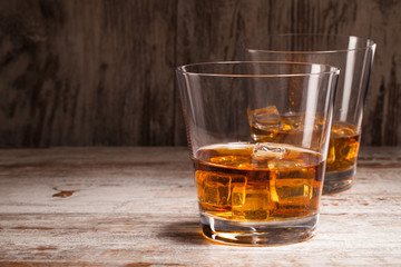 two glasses of whiskey