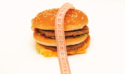 Burger isolated on a white background