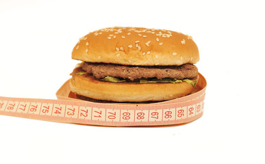 Burger isolated on a white background