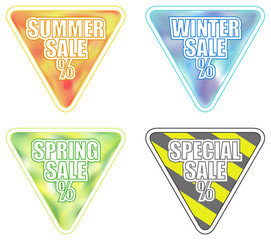 set of seasonal sale banners