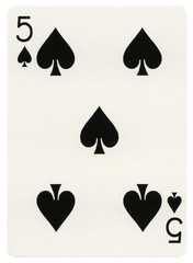 Playing Card - Five of Spades