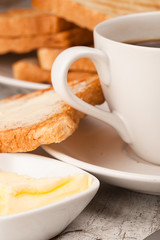 coffee with toasts