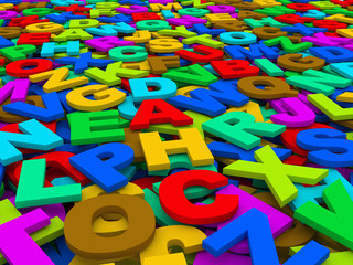 Fototapeta premium letters of the English alphabet.