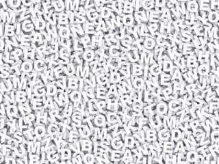 letters of the English alphabet.