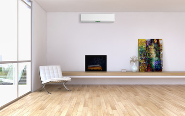 Interno con aria condizionata