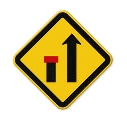 no through road sign,way closed left