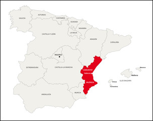 Obraz premium Wspólnota Walencji, Hiszpania