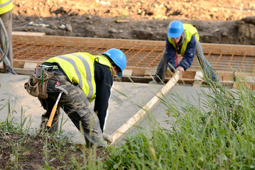 Road construction workers