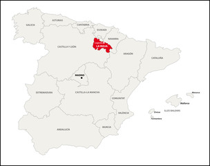 Fototapeta na wymiar Autonome Region La Rioja, Spanien