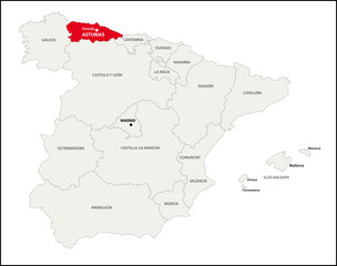 Fototapeta na wymiar Autonome Region Asturien, Spanien