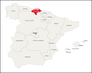 Fototapeta premium Region autonomiczny Kantabrii, Hiszpania
