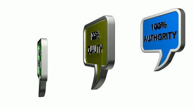 Colorful 3d bubble speech - seamless loop