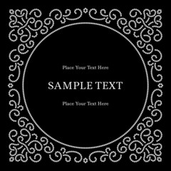 Jewelry frame on black