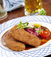 Schnitzel with salad