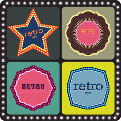 retro style badge & labels, advertising banners
