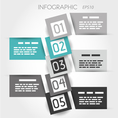turquoise square bubble infographic