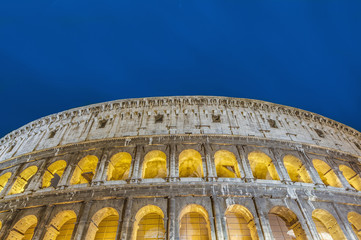 The Colosseum, or the Coliseum in Rome, Italy