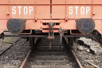 Ende eines Eisenbahnwaggons