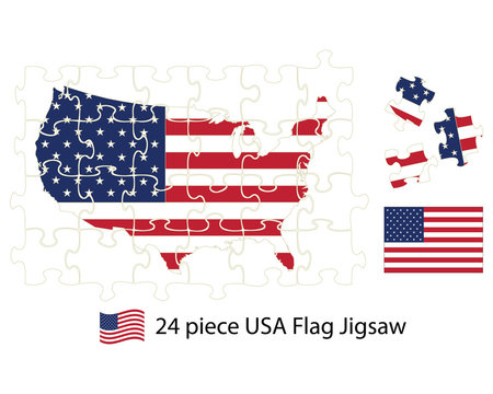 US jigsaw flag