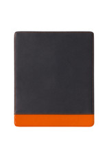 black leather mouse pad, isolated