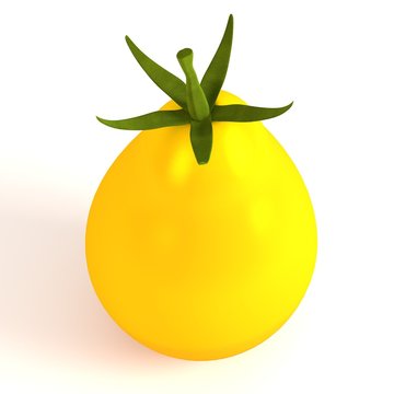 3d Render Of Yellow Pear Tomato