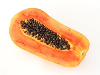 Papaya Red Maladoll isolated on white background