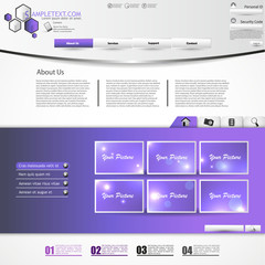 modern purple web design portfolio template